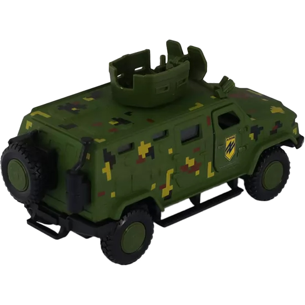 Модель TECHNODRIVE "Шеврони Героїв" КОЗАК 2М1 "АЗОВ" Green (KS450-2) Вид моделі позашляховик