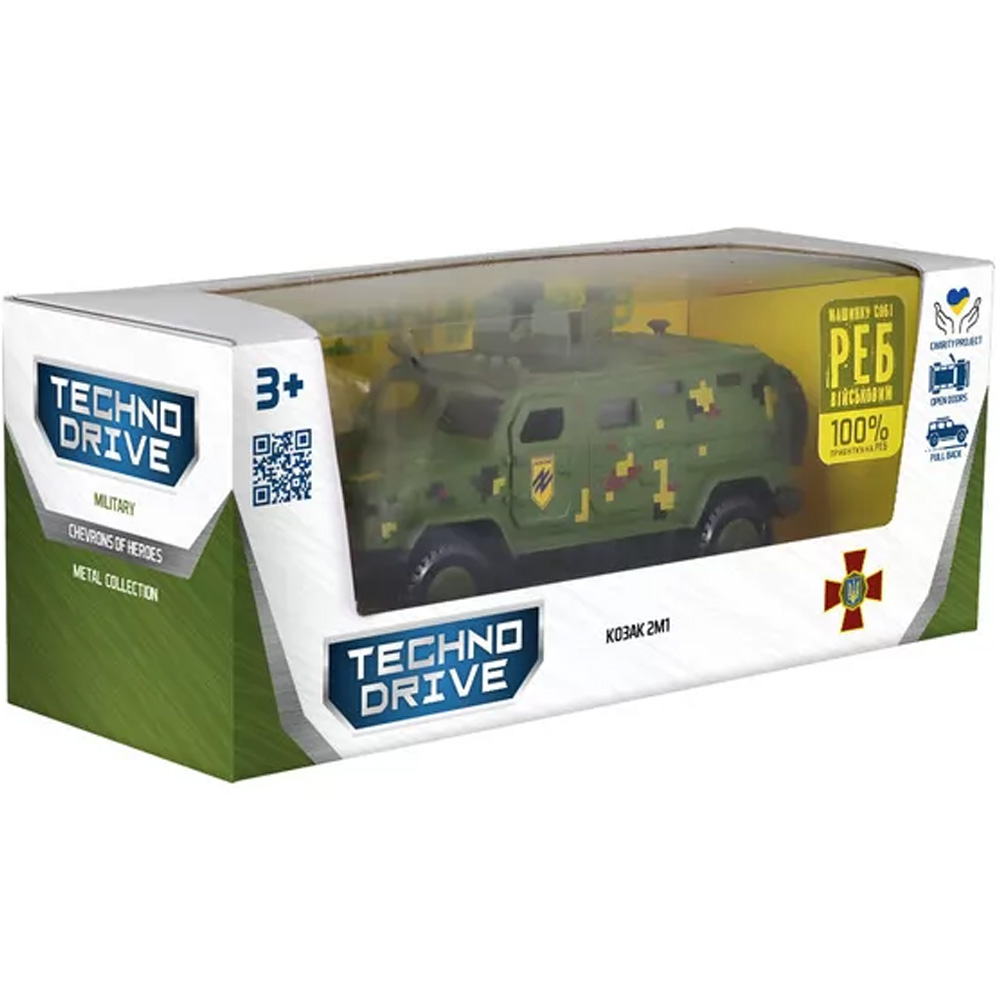 Зовнішній вигляд Модель TECHNODRIVE "Шеврони Героїв" КОЗАК 2М1 "АЗОВ" Green (KS450-2)