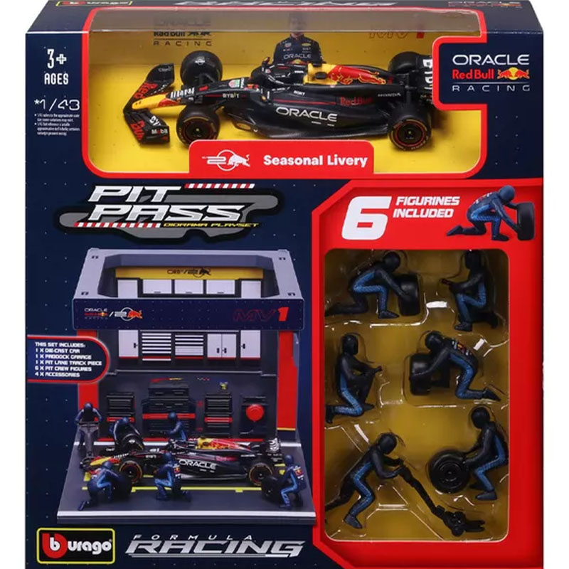 Ігровий набір BBURAGO Pit Pass Oracle Red Bull Racing RB20 1:43 (18-38453 (#1))