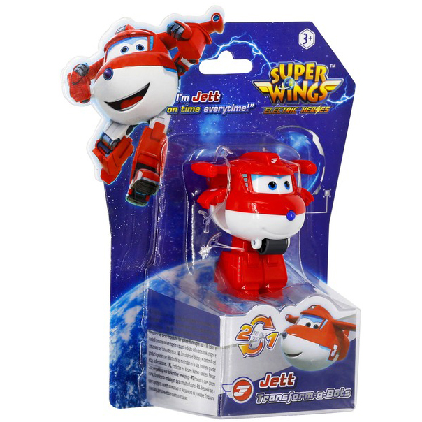 Обзор Игрушка-трансформер SUPER WINGS Transform-a-Bots Джетт (EU780010)