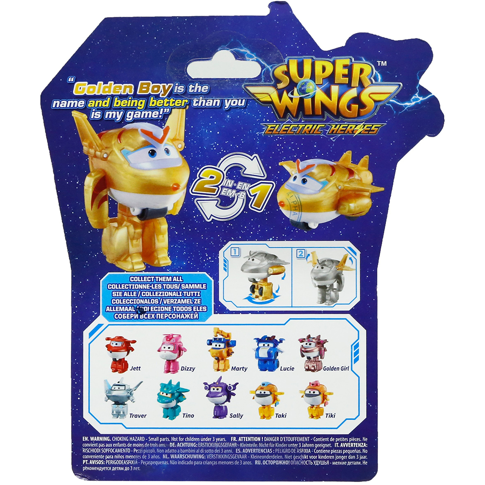В Фокстрот Игрушка-трансформер SUPER WINGS Transform-a-Bots Golden Boy (EU780031)