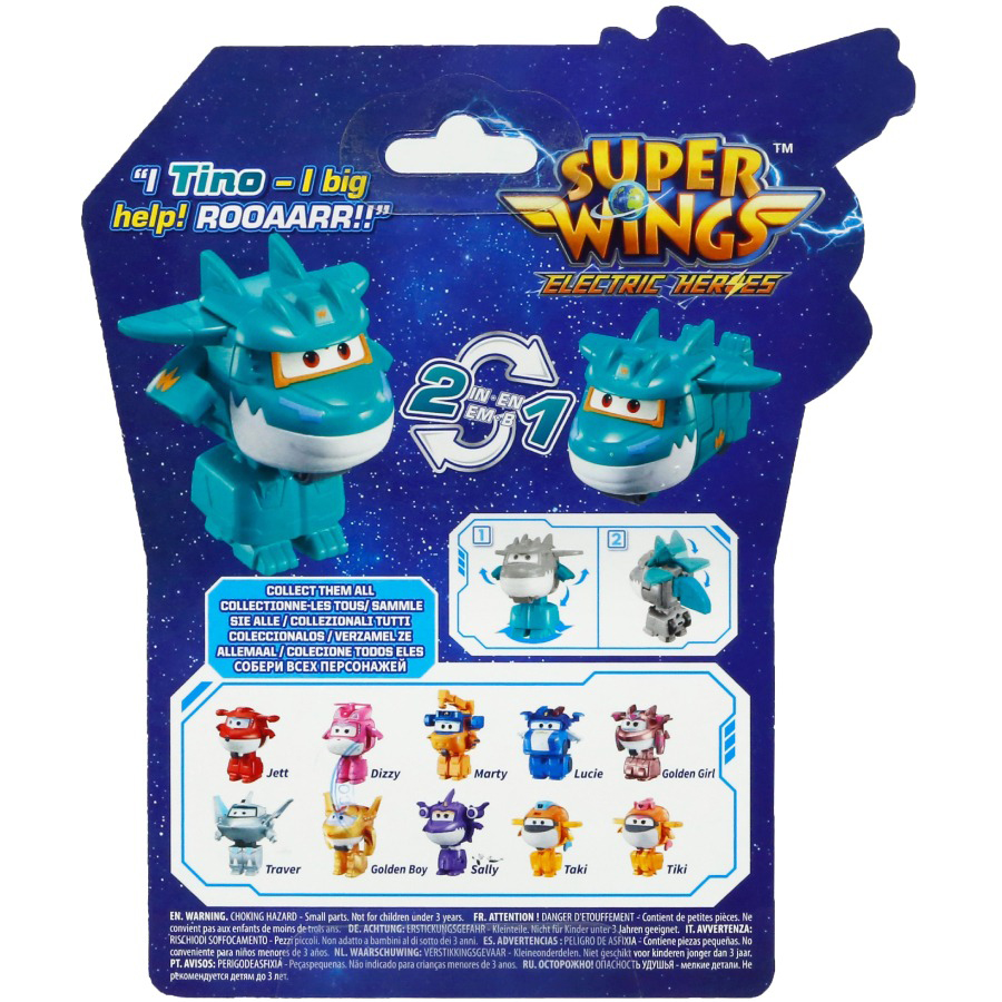 Внешний вид Игрушка-трансформер SUPER WINGS Transform-a-Bots Tino (EU780037)