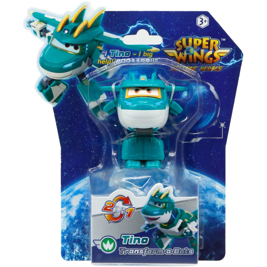 Игрушка-трансформер SUPER WINGS Transform-a-Bots Tino (EU780037) Материал пластик