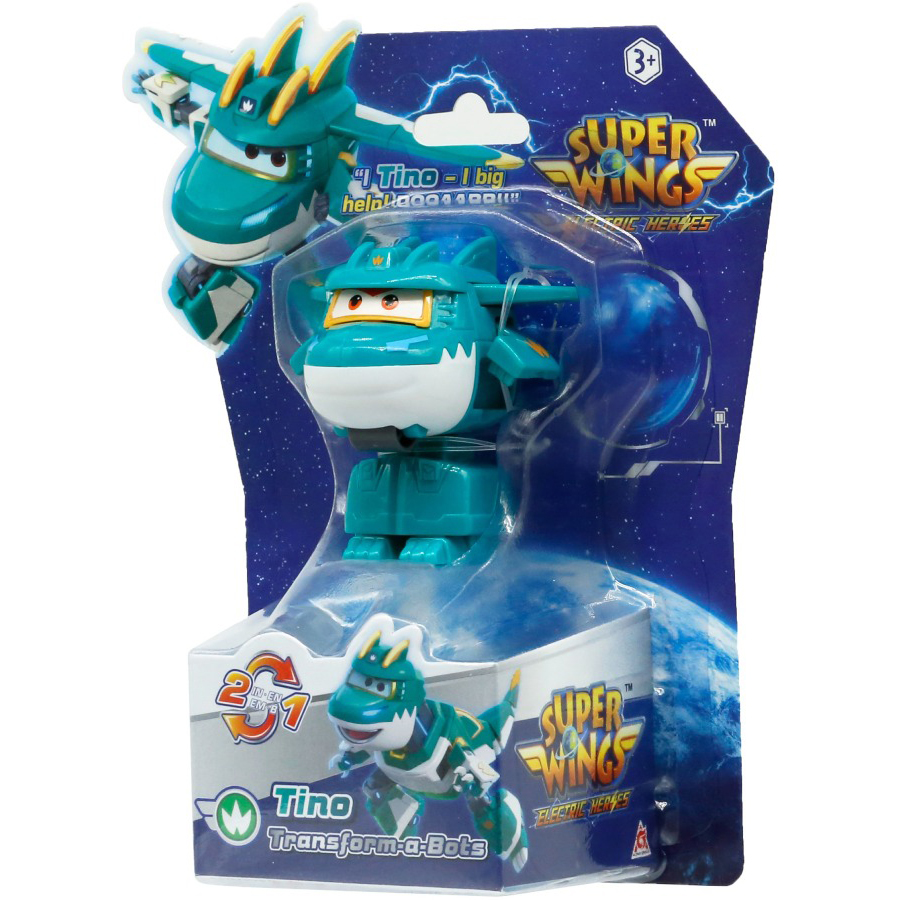 Игрушка-трансформер SUPER WINGS Transform-a-Bots Tino (EU780037) Размеры 160 х 130 х 60 (упаковка)