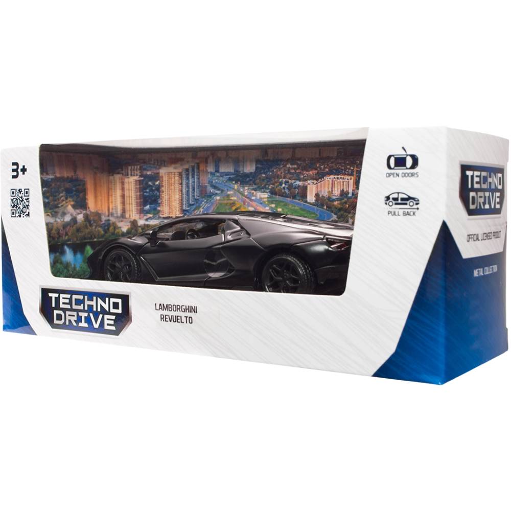 В інтернет магазині Автомодель TECHNODRIVE LAMBORGHINI REVUELTO Matte Black (250934)