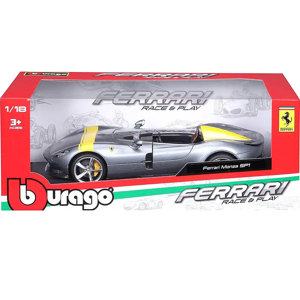 Фото Автомодель BBURAGO Race & Play Ferrari Monza SP1 1:18 (18-16013)
