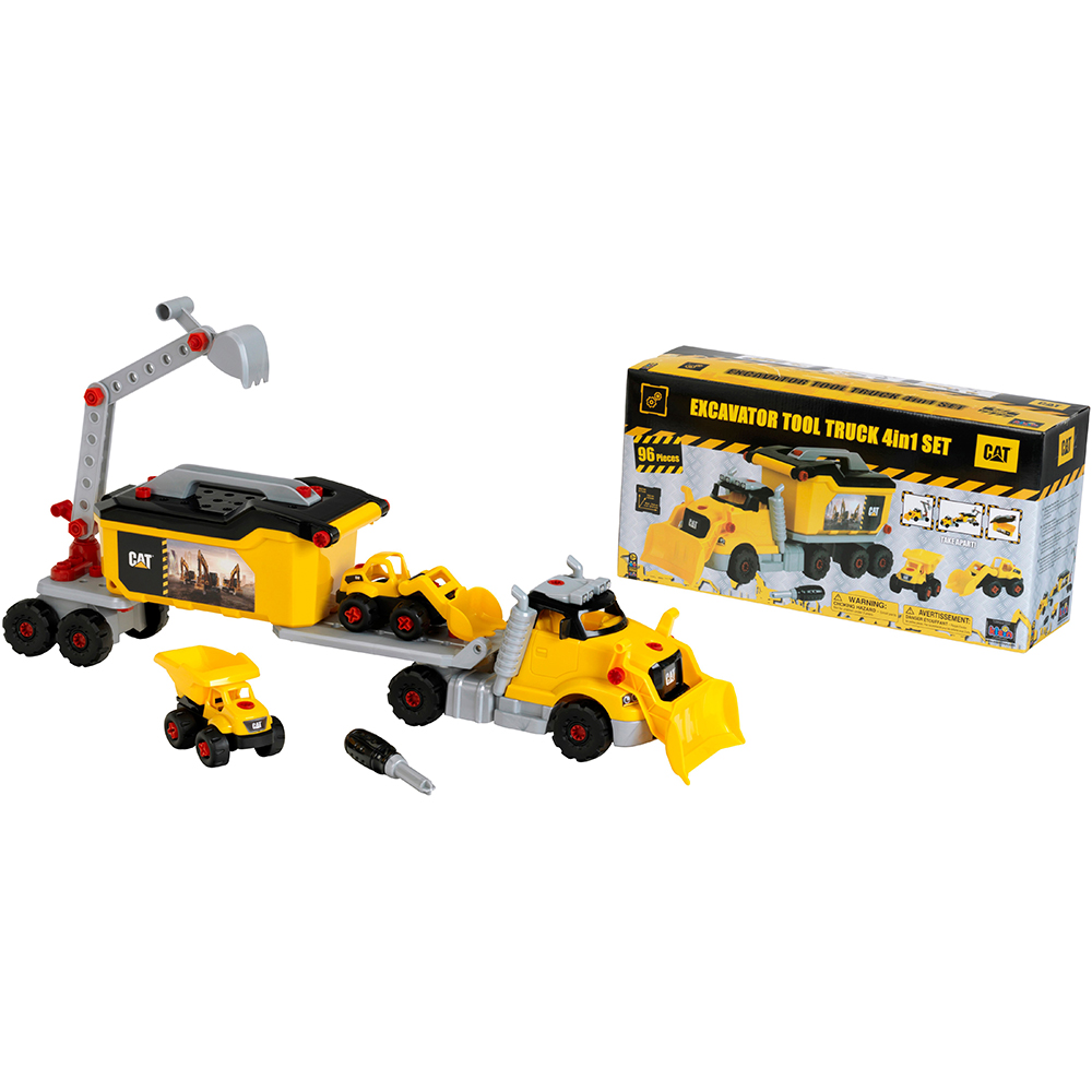 Зображення Ігровий набір KLEIN Cat Вантажівка 4 в 1 з екскаватором та самоскидом (3252)
