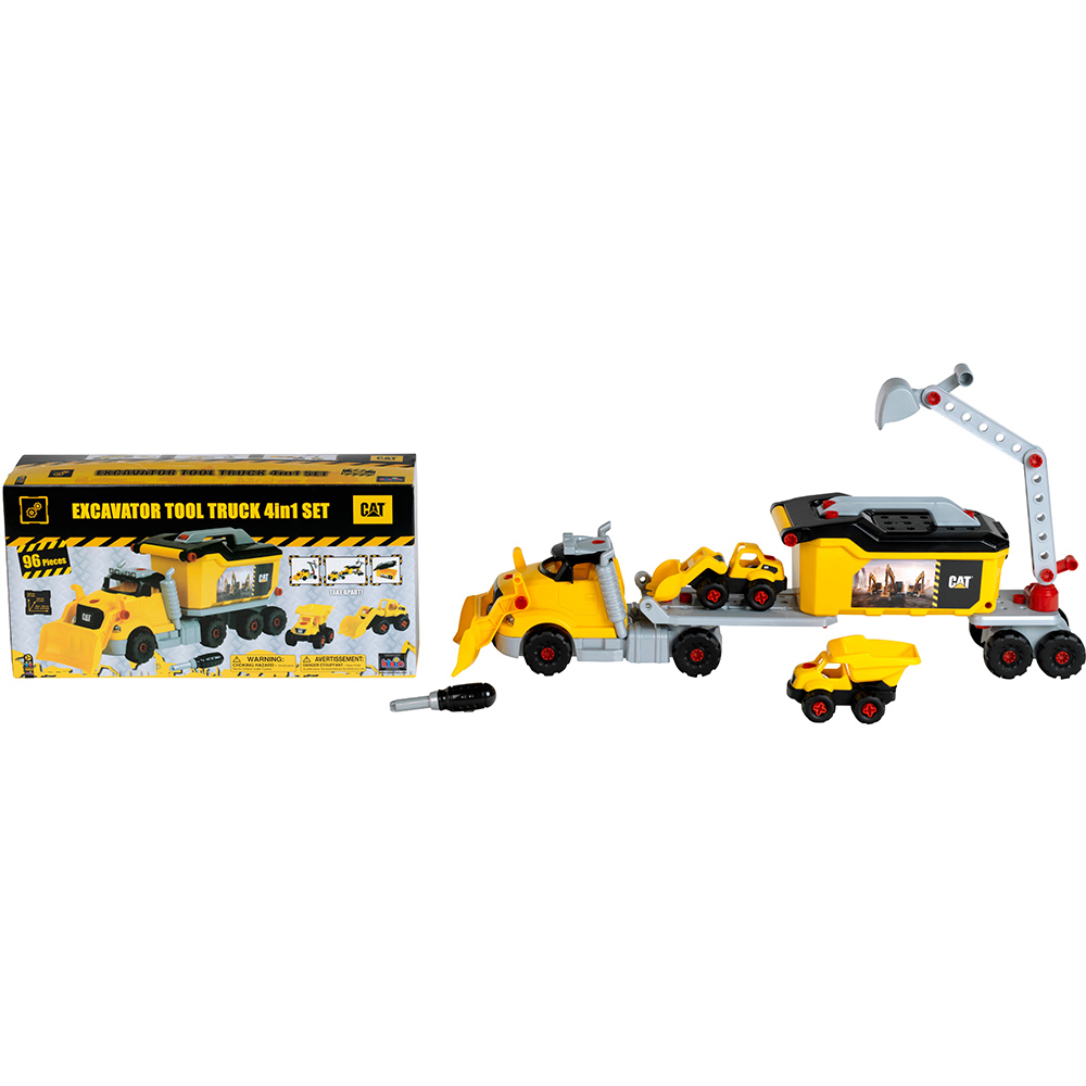 Фото 38 Ігровий набір KLEIN Cat Вантажівка 4 в 1 з екскаватором та самоскидом (3252)