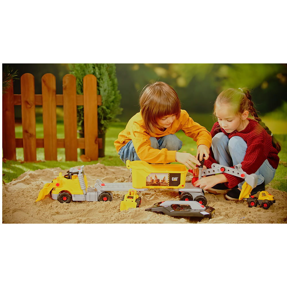 Фото 50 Ігровий набір KLEIN Cat Вантажівка 4 в 1 з екскаватором та самоскидом (3252)