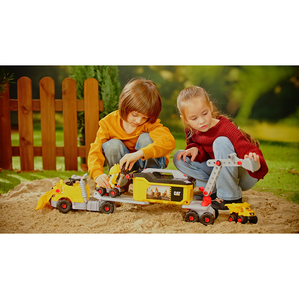 Фото 47 Ігровий набір KLEIN Cat Вантажівка 4 в 1 з екскаватором та самоскидом (3252)