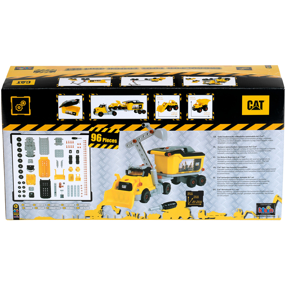Фото 42 Ігровий набір KLEIN Cat Вантажівка 4 в 1 з екскаватором та самоскидом (3252)