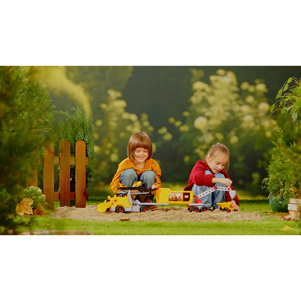 Фото 43 Ігровий набір KLEIN Cat Вантажівка 4 в 1 з екскаватором та самоскидом (3252)