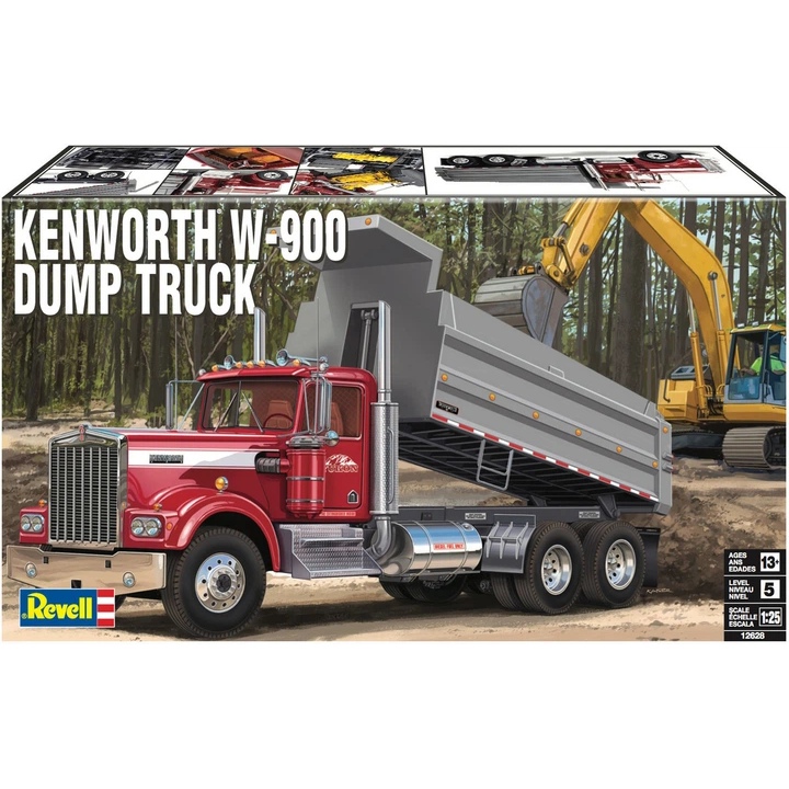 Обзор Сборная модель REVELL Самосвал Kenworth W-900 уровень 5 1:25 (RVL-12628)