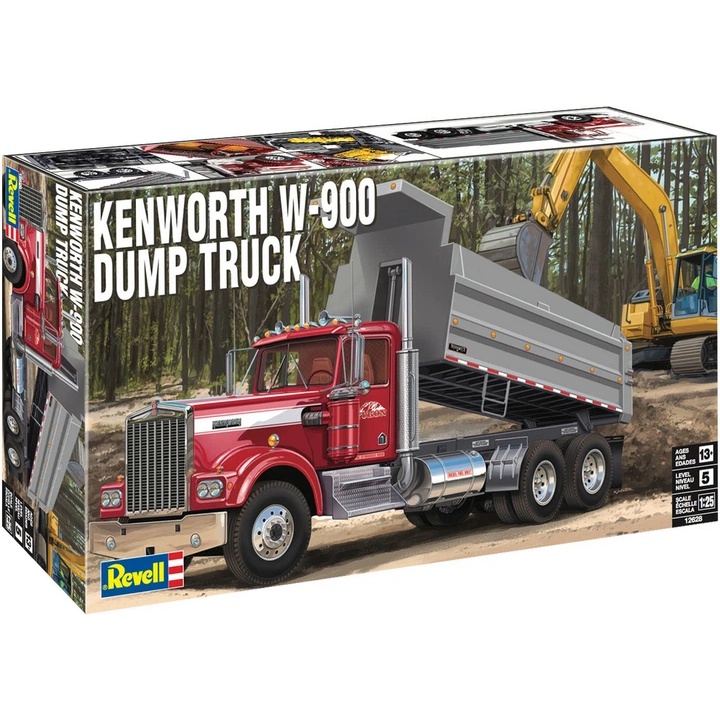В Фокстрот Сборная модель REVELL Самосвал Kenworth W-900 уровень 5 1:25 (RVL-12628)