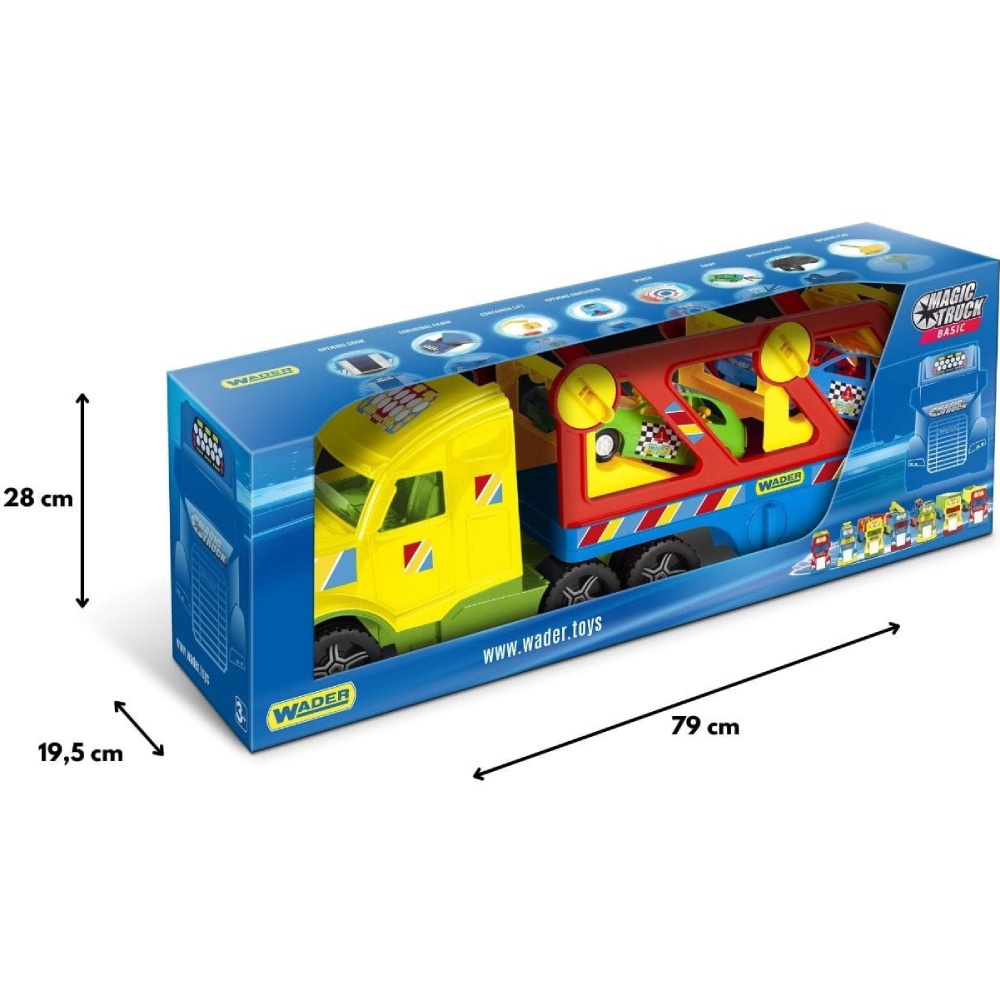 Машинка WADER Magic Truck Basic с авто-купе (36361) Вид игрушечной машины грузовик