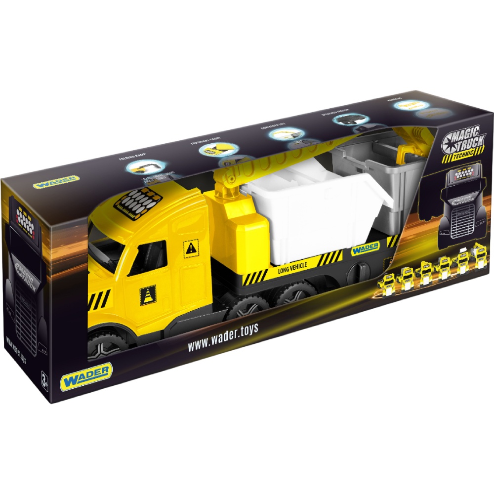 Игровой набор WADER Magic Truck Technic со строительными контейнерами (36471) Материал пластик