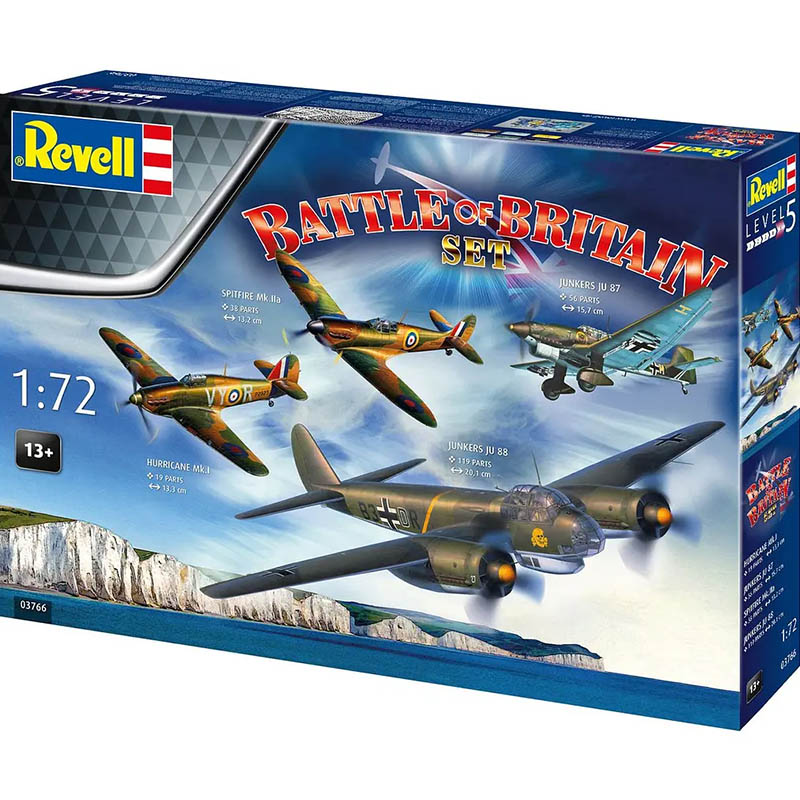 Збірна модель-копія REVELL На честь 85-річчя Битви за Британію 4 літаки рівень 5 1:72 (RVL-03766) Вік від 13 років