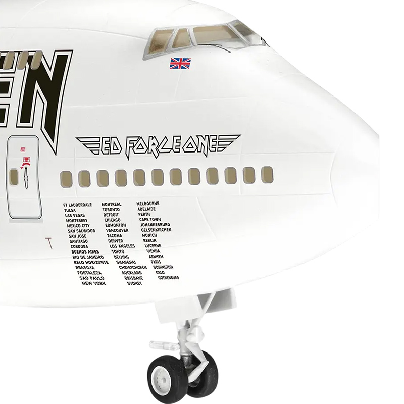 Збірна модель-копія REVELL Літак Boeing 747-400 Iron Maiden "Ed Force One" рівень 4 1:144 (RVL-03780) Вид моделі літак