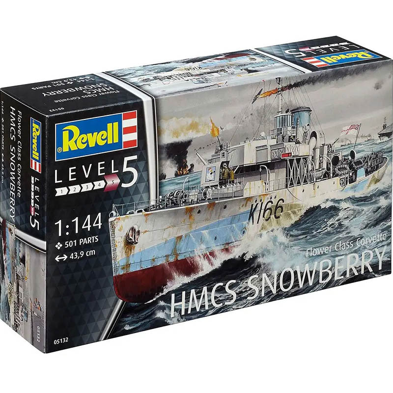 Зовнішній вигляд Збірна модель-копія REVELL Корвет класу Флауер HMCS Snowberry рівень 5 1:144 (RVL-05132)
