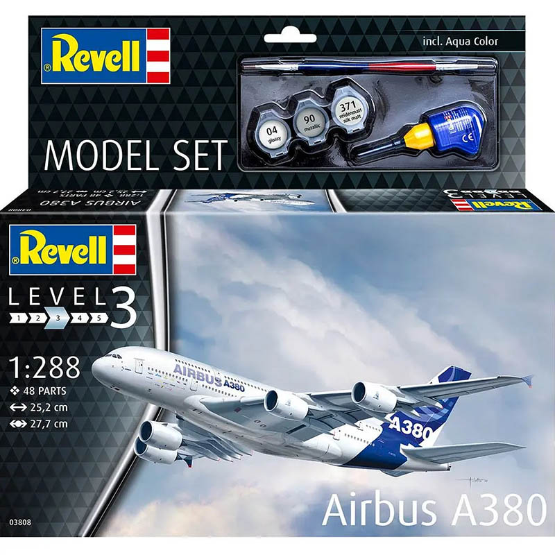 Збірна модель-копія REVELL Літак Airbus A380 рівень 3 1:288 (RVL-63808) Вік від 10 років