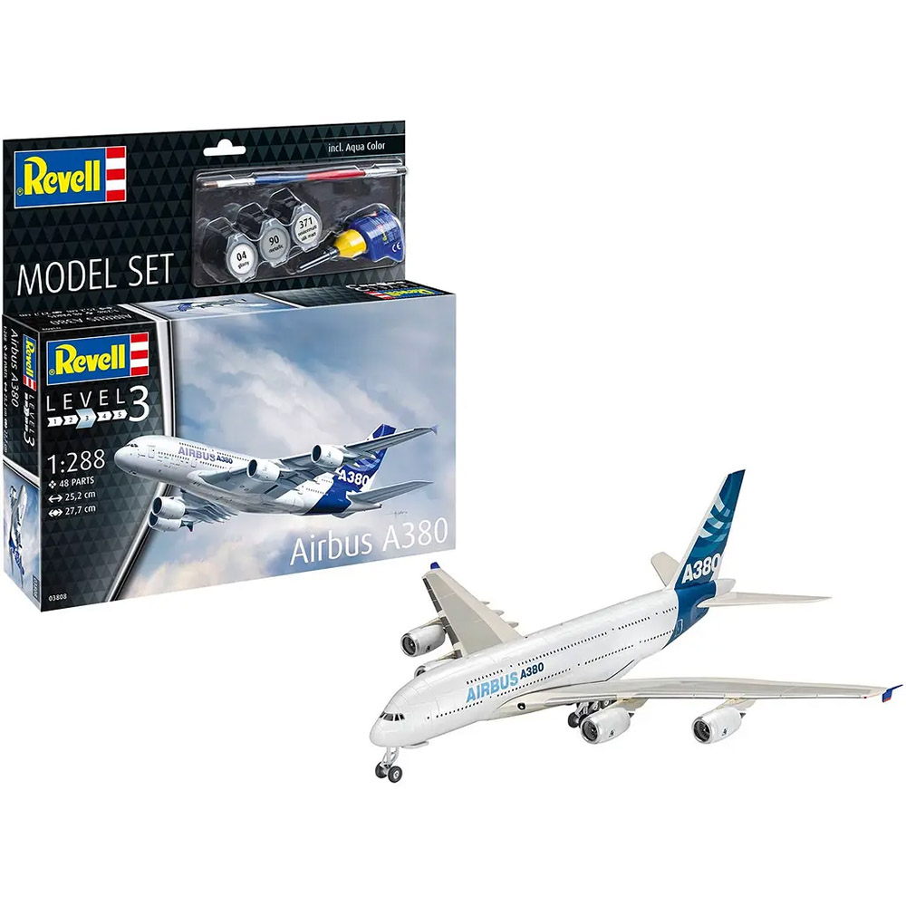 Збірна модель-копія REVELL Літак Airbus A380 рівень 3 1:288 (RVL-63808)