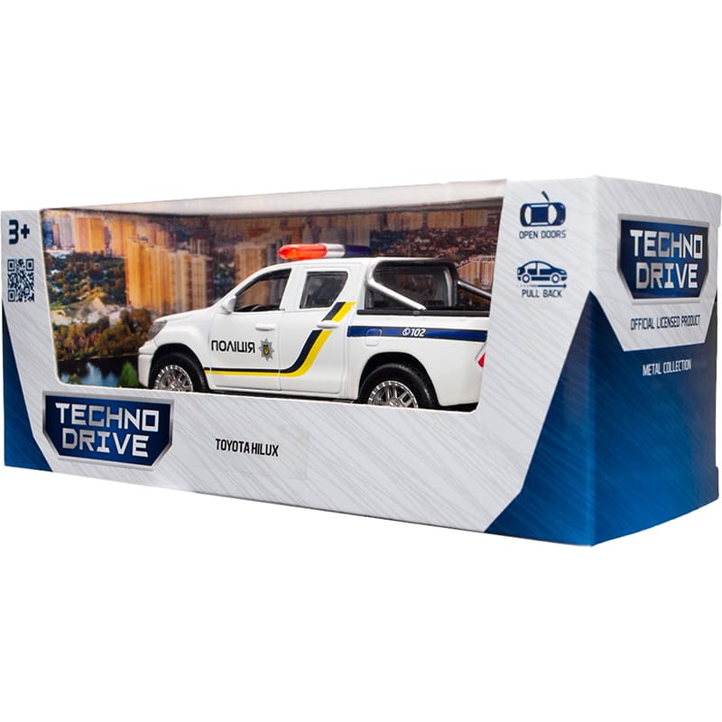 В Фокстрот Автомодель TECHNODRIVE Toyota Hilux Полиция (KM250426)