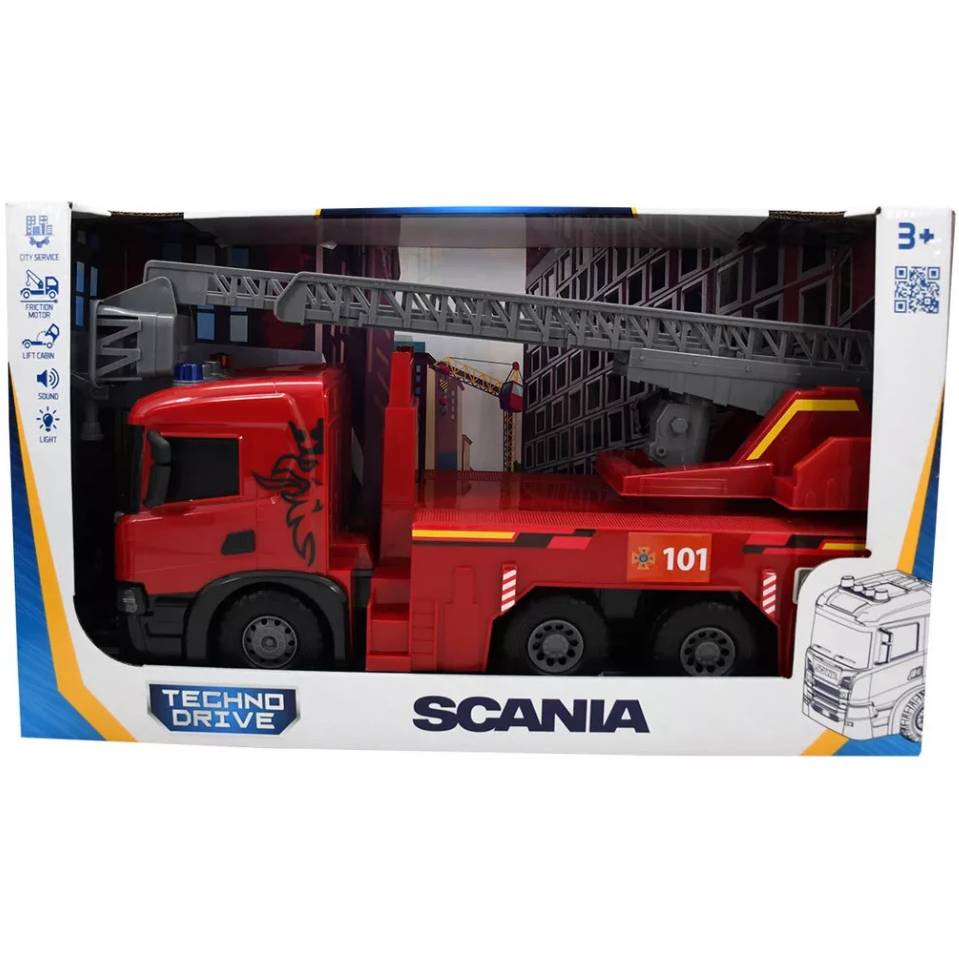 Изображение Автомодель TECHNODRIVE Super Big Truck Пожарная машина Scania 51,5 см (5005KS)