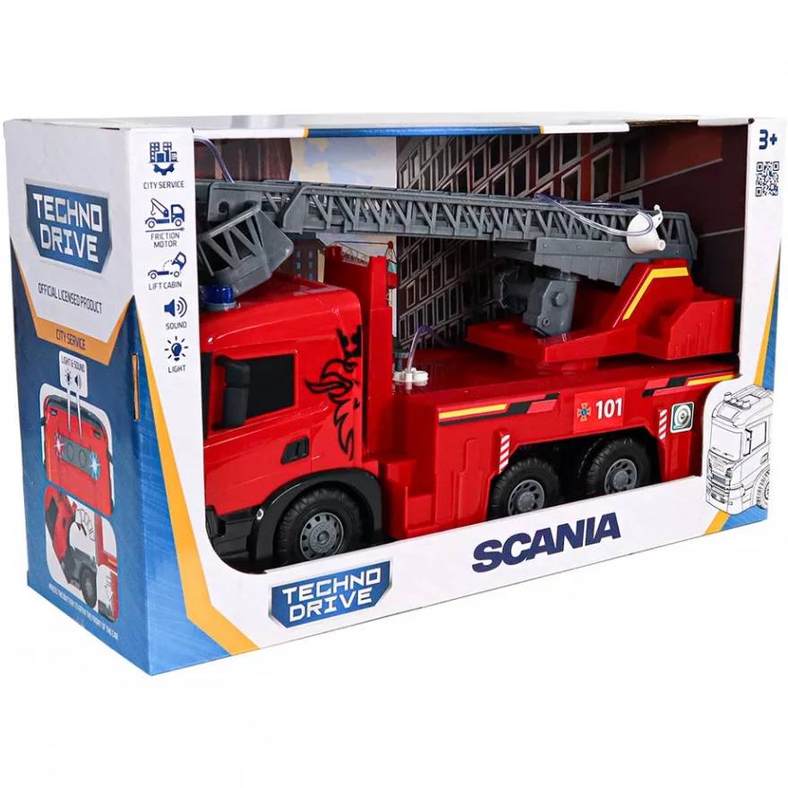 Заказать Автомодель TECHNODRIVE Super Big Truck Пожарная машина Scania 51,5 см (5005KS)