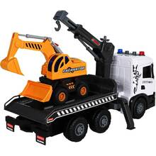 Игровой набор TECHNODRIVE Super Big Truck Автокран Scania с экскаватором (5004KS)