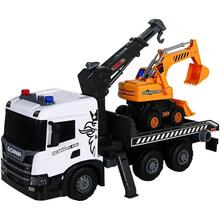 Игровой набор TECHNODRIVE Super Big Truck Автокран Scania с экскаватором (5004KS)