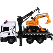 Игровой набор TECHNODRIVE Super Big Truck Автокран Scania с экскаватором (5004KS)