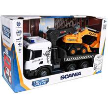 Игровой набор TECHNODRIVE Super Big Truck Автокран Scania с экскаватором (5004KS)