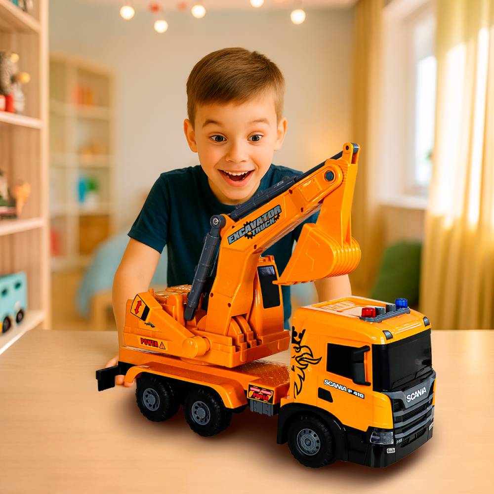 Покупка Автомодель TECHNODRIVE Super Big Truck Экскаватор SCANIA (5006KS)