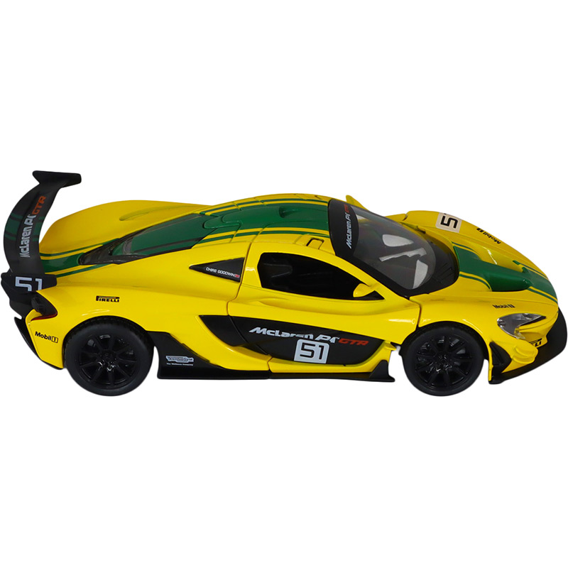 Внешний вид Автомодель TECHNODRIVE McLaren P1 1:24 Yellow (250943MLP1YW)