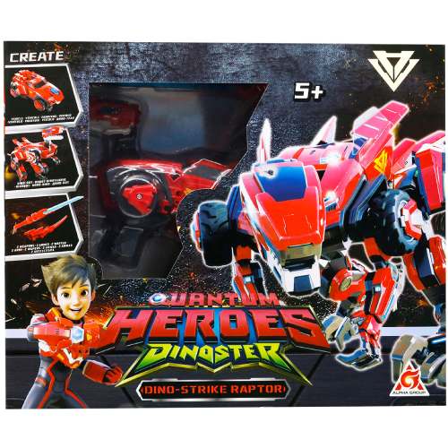 Динозавр-трансформер DINOSTER Мега Дино-Страйк Раптор (EU580805) Материал пластик