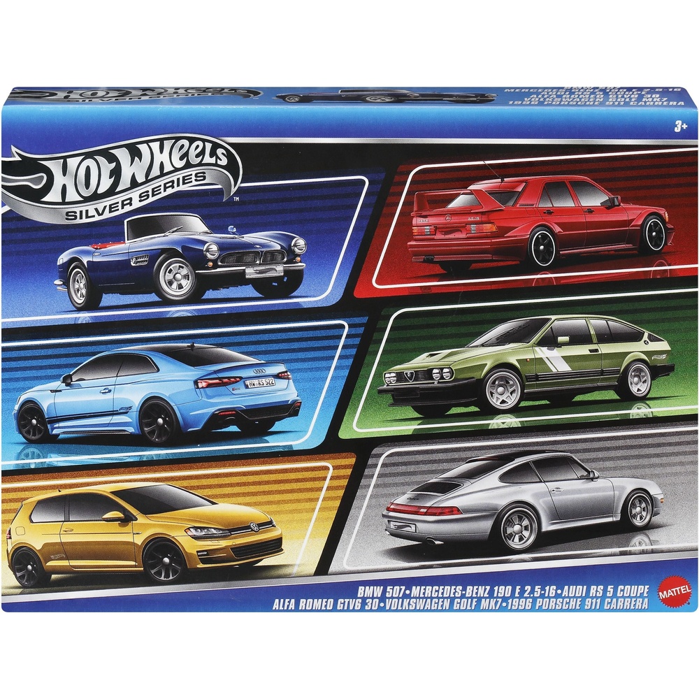 Огляд Набір машинок Hot Wheels Silver Series Дорогами Європи 6 шт (JBY79)
