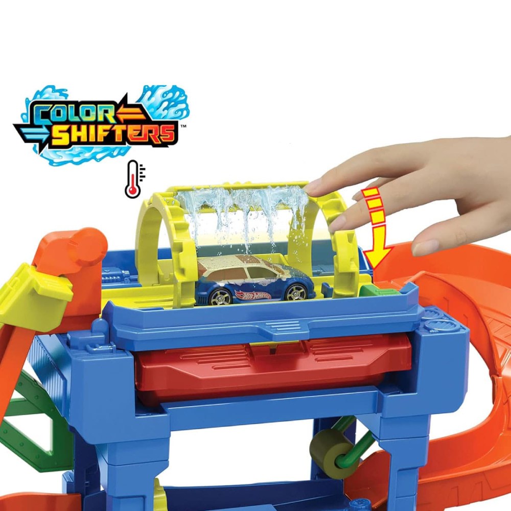 Автотрек WHEELS City Автомойка Бешеные виражи (HTN80) Масштаб 1:64