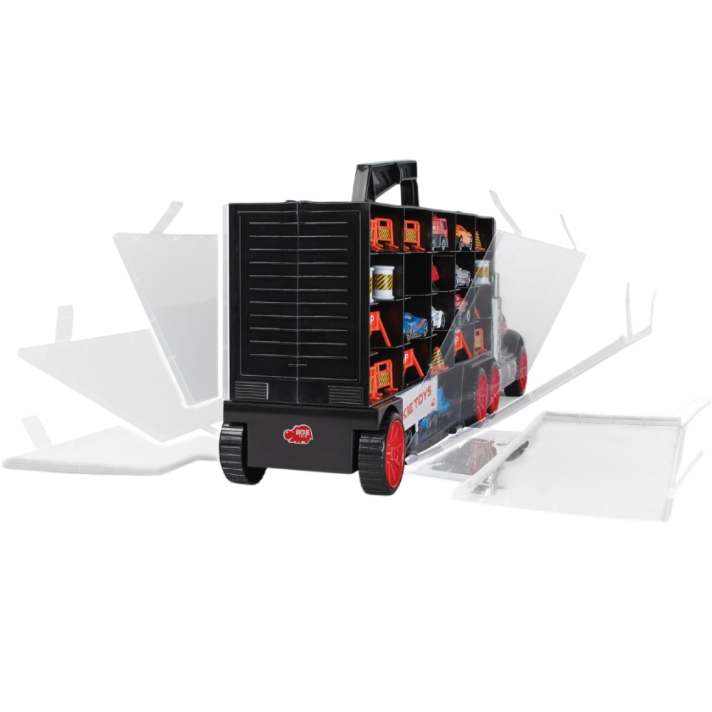 Ігровий набір DICKIE TOYS Трейлер-перевізник авто (3749023) Матеріал пластик