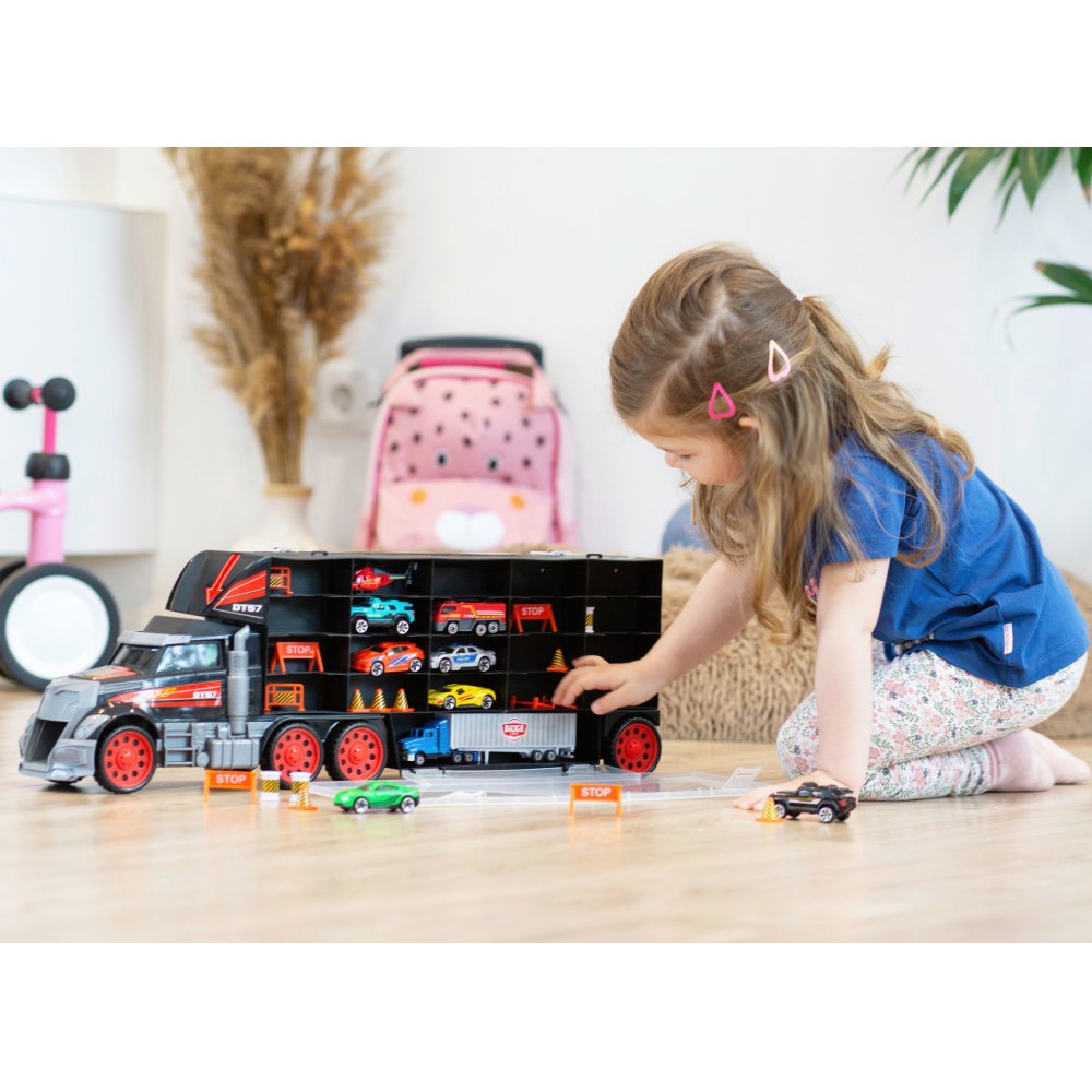 Зображення Ігровий набір DICKIE TOYS Трейлер-перевізник авто (3749023)