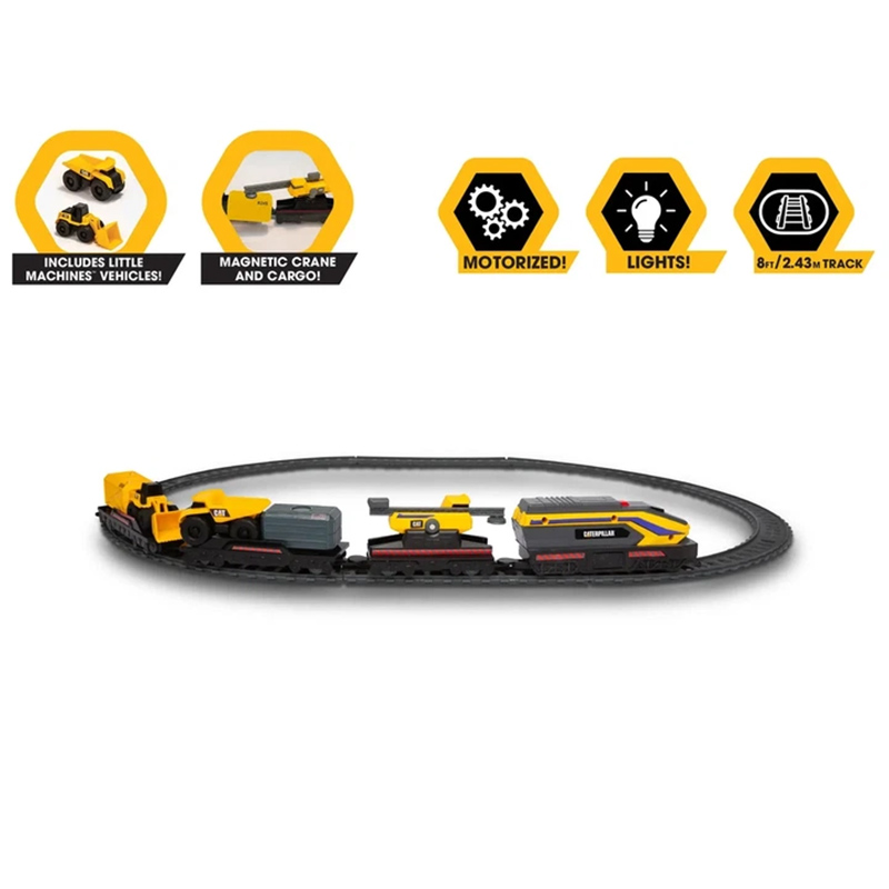 Железная дорога FUNRISE CAT с мини-техникой Строительный экспресс (82949) Особенности световые эффекты
