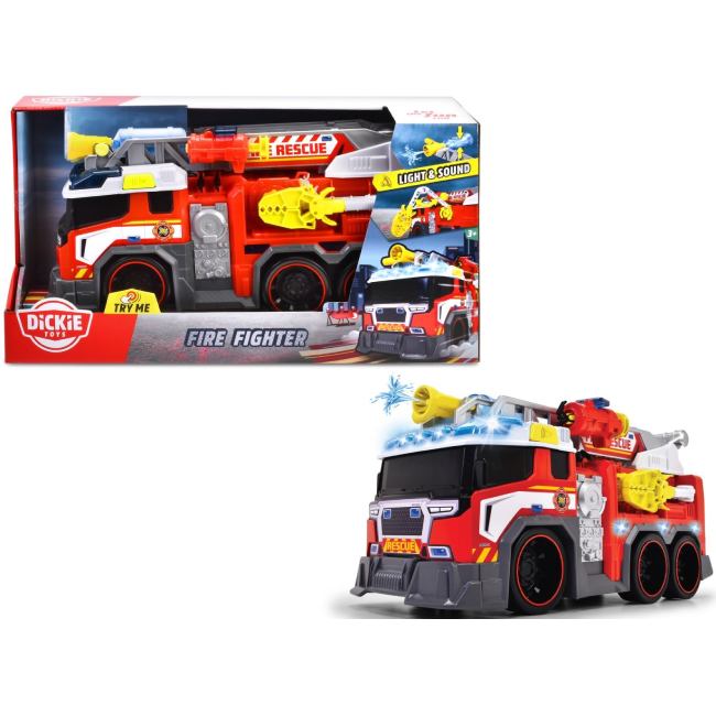 Пожежна машина Dickie Toys Борець з вогнем (3307000) Особливості звукові ефекти