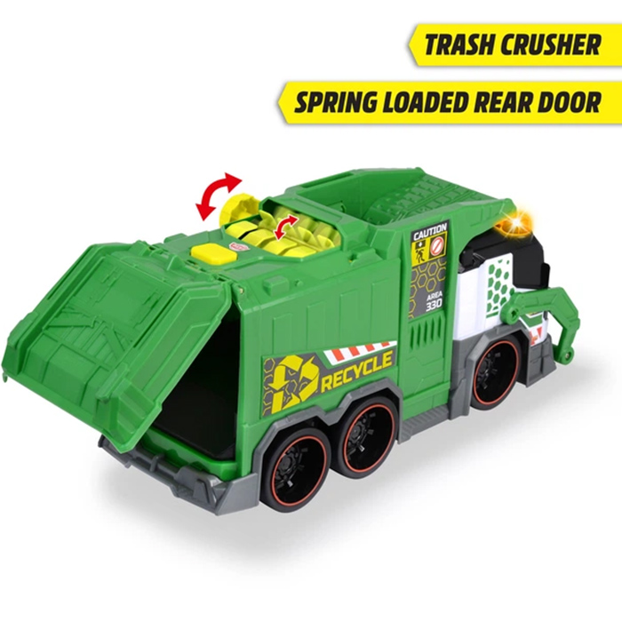 Машинка DICKIE TOYS Спецтехніка Сміттєвоз з контейнером 41 см (3307001) Вид іграшкової машини сміттєвоз