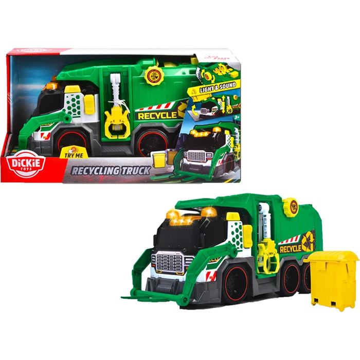 Машинка DICKIE TOYS Спецтехніка Сміттєвоз з контейнером 41 см (3307001)