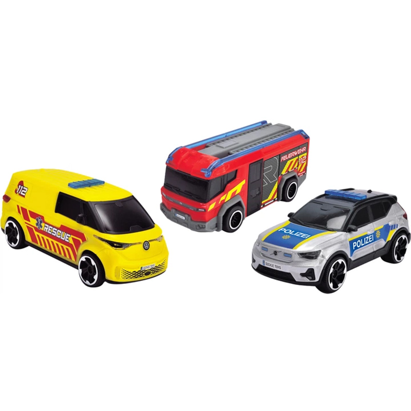 Ігровий набір DICKIE TOYS Команда SOS поліція, швидка та пожежна машини (3712028)