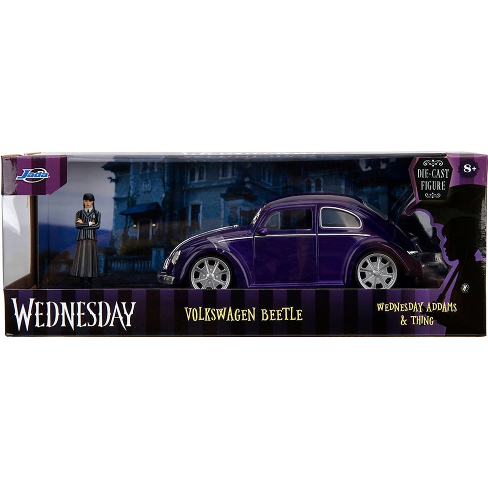 Изображение Машинка JADA Volkswagen Beetle с фигуркой Венздей (253255076)
