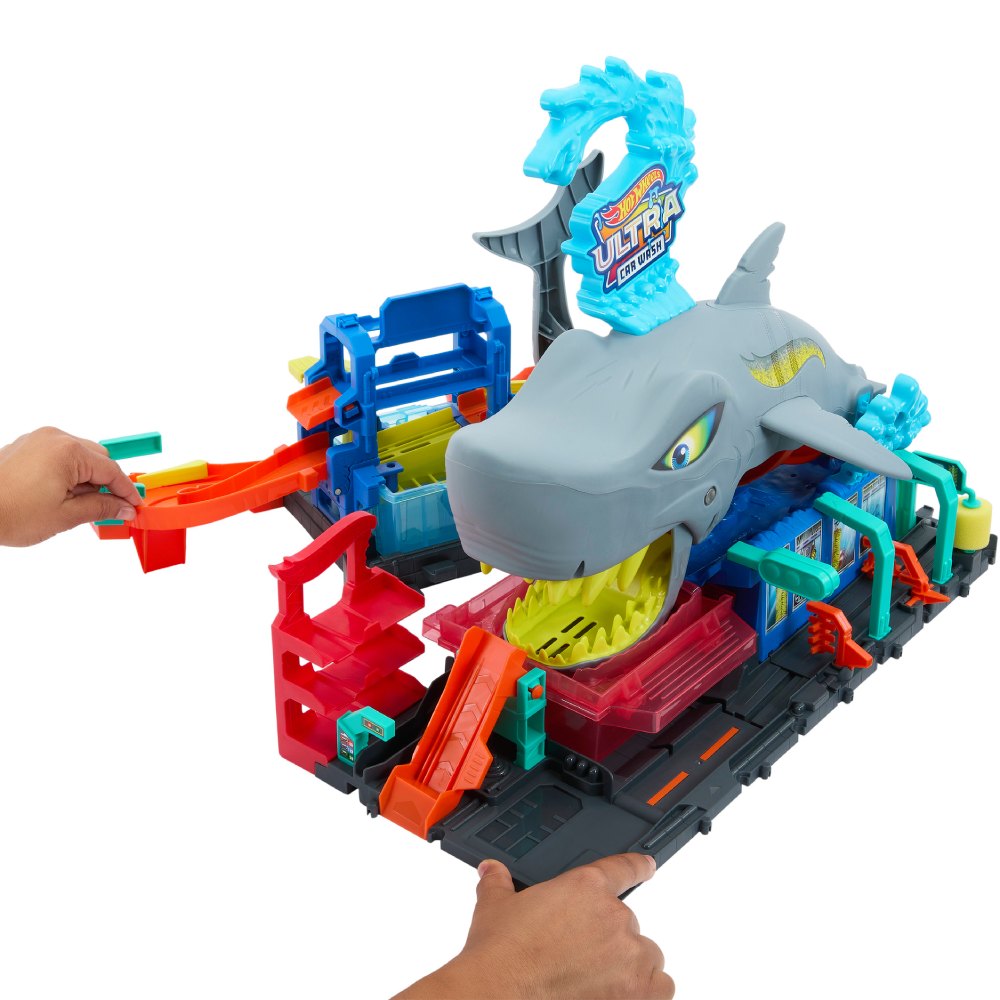 Автотрек HOT WHEELS City Автомойка Суперакула (HTN82) Материал пластик