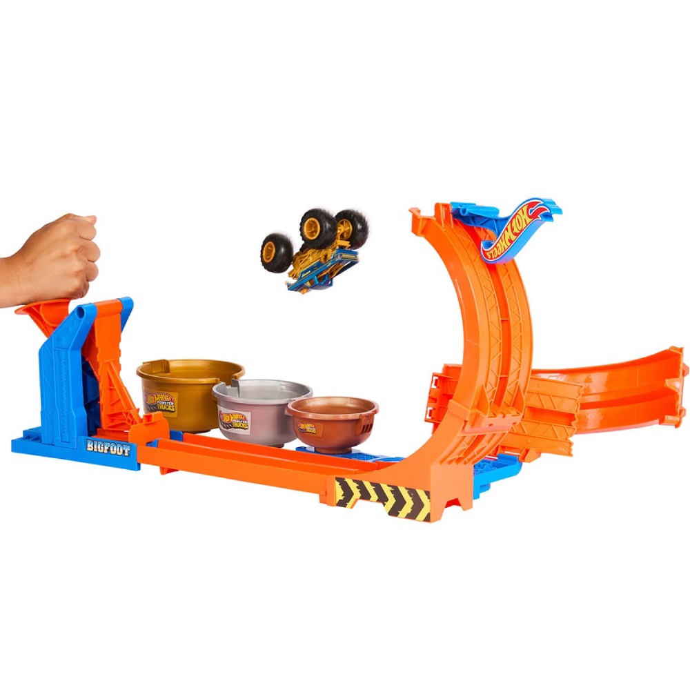 Автотрек HOT WHEELS Monster Trucks Петлі та трюки (JBX64) Матеріал пластик
