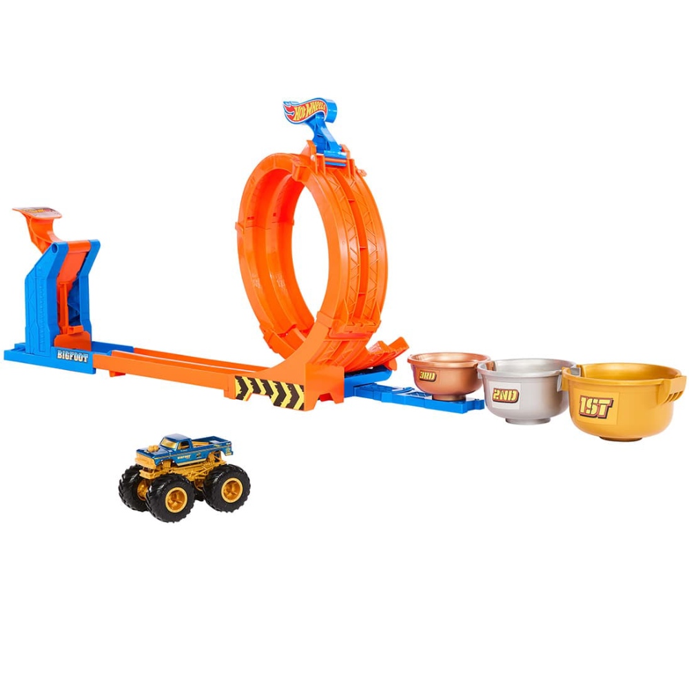 Автотрек HOT WHEELS Monster Trucks Петлі та трюки (JBX64)