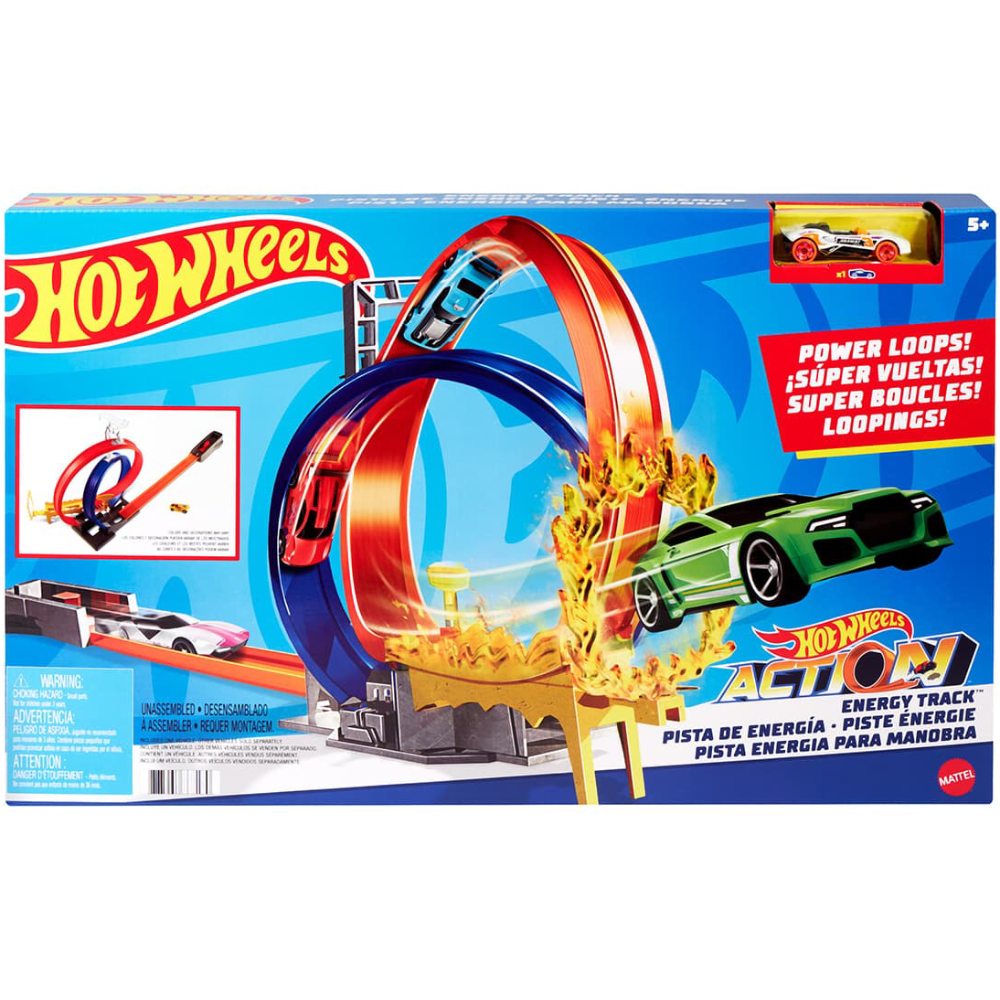 Автотрек HOT WHEELS Action Повний вперед (GND92) Комплектація элементы трека, машинка, коробка