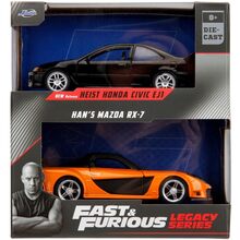 Набор автомоделей JADA Fast and Furious Mazda PX-7 и Honda Civic EJ1 (253202011)